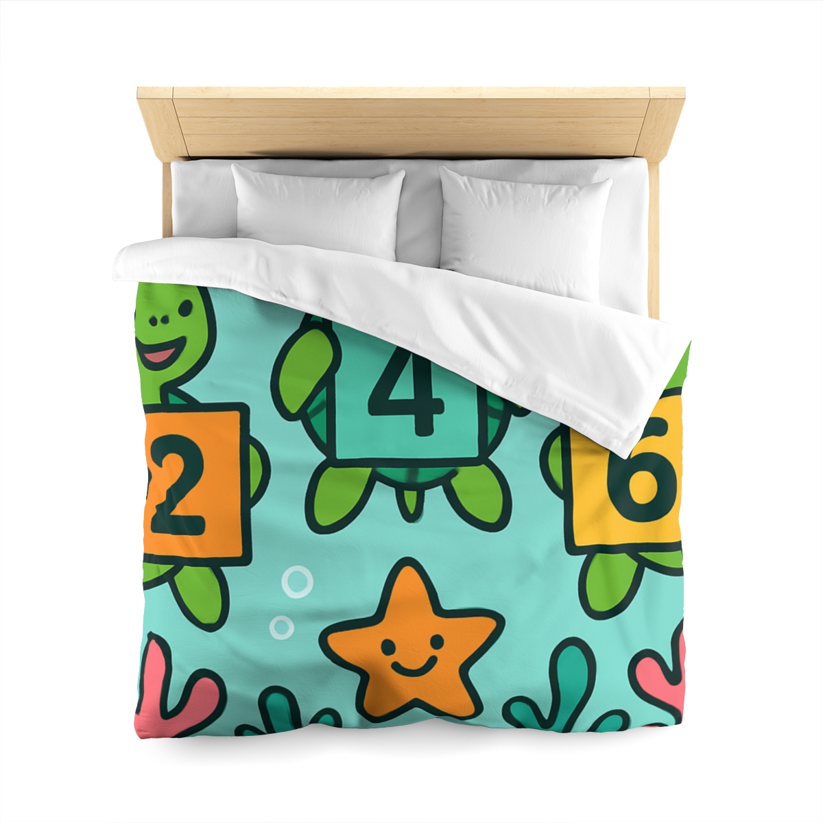 Coral Reef Math Parade Of Sea Turtles warm winter duvets