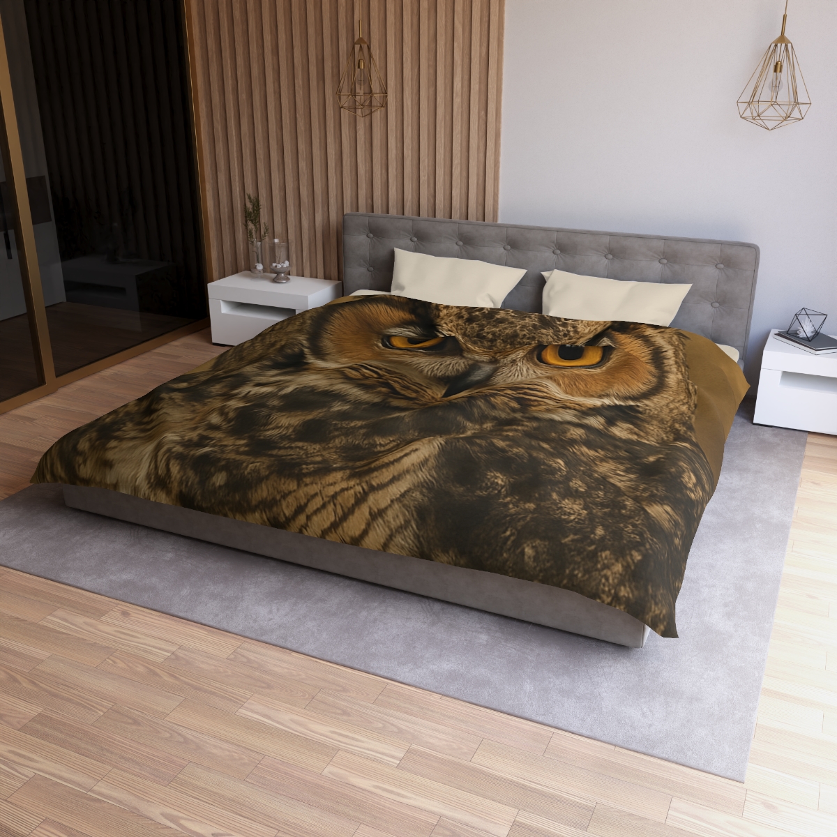 Amber Vigil Great Horned Owl soft comforter duvets