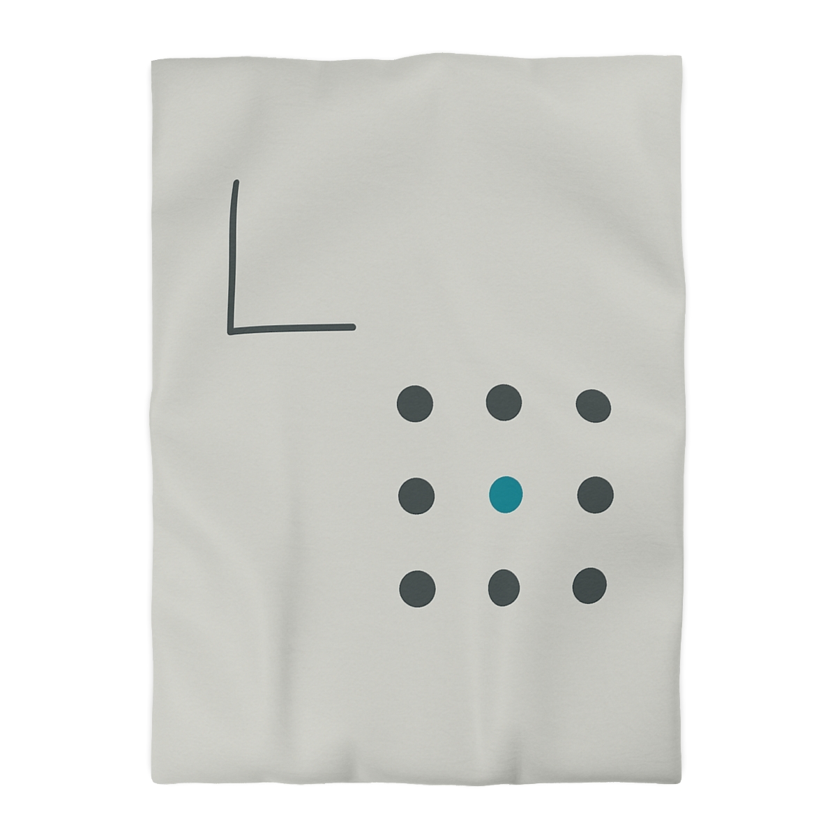 Sparse Dot Grid With Missing Corner designer printed duvets