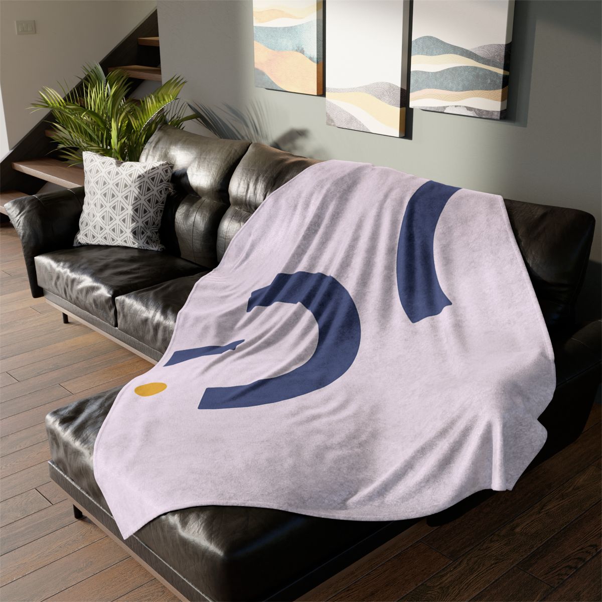 Staggered Arcs With Resting Block stylish throw blankets