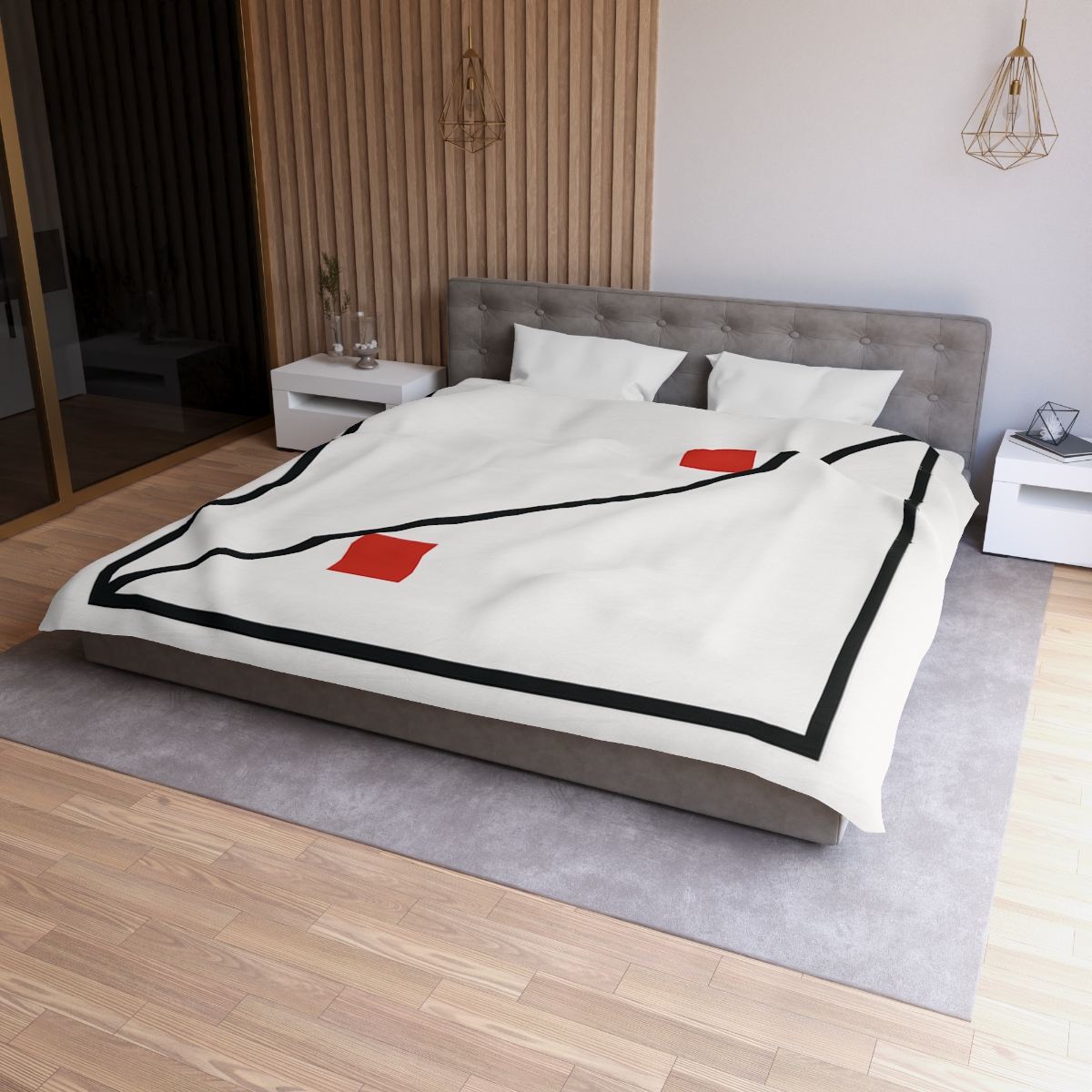 Diagonal Frame Split soft comforter duvets