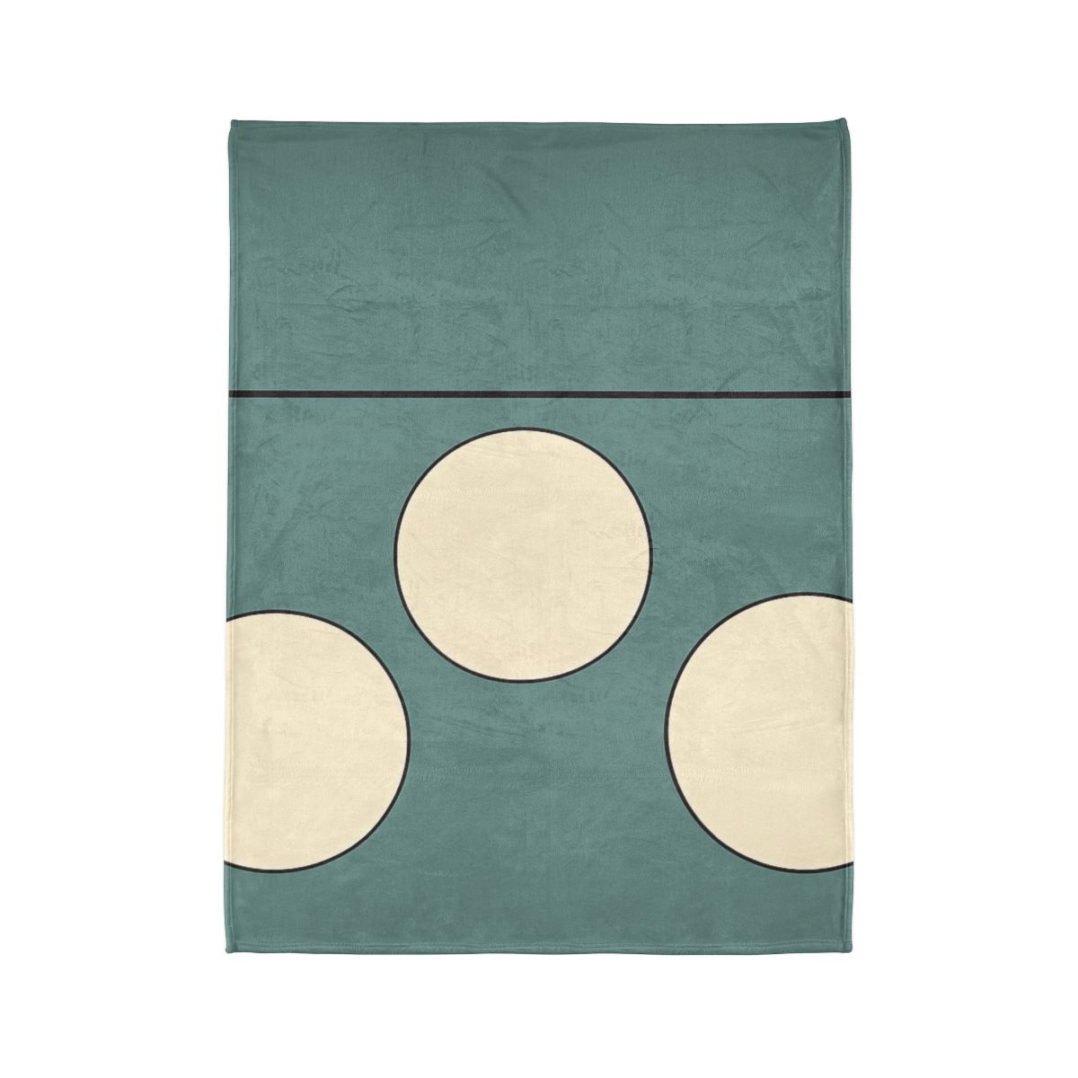 Staggered Trio Of Circles With Thin Divider soft fleece blankets