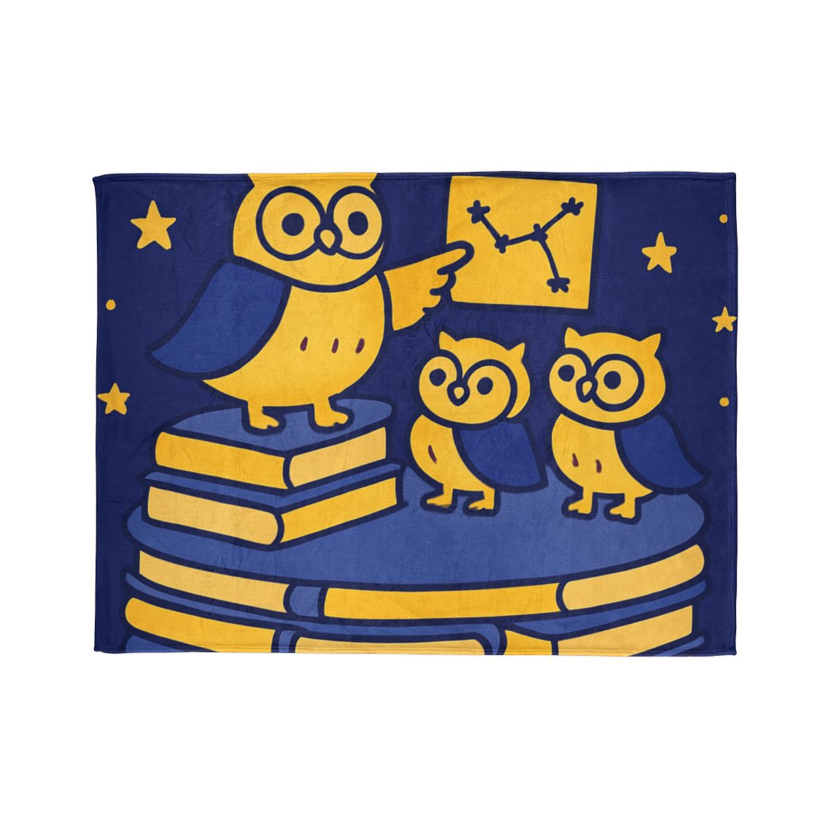 Starlight Library Run By Owls personalized cozy blankets
