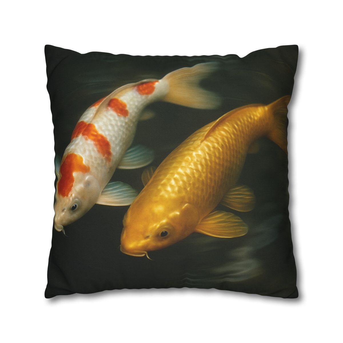 Golden Drift Koi Pair comfortable bedding pillow covers