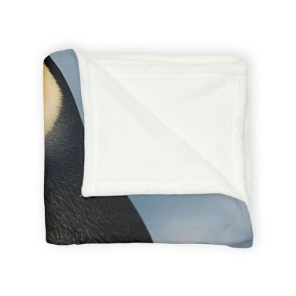 Aurora Drift Emperor Penguin soft fleece blankets