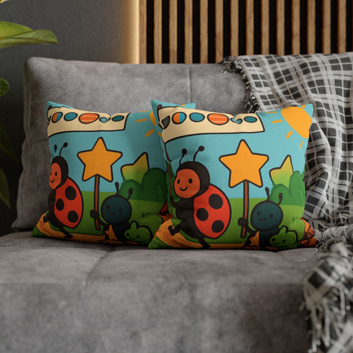 Galaxy Garden Insect Parade soft cotton pillow cases