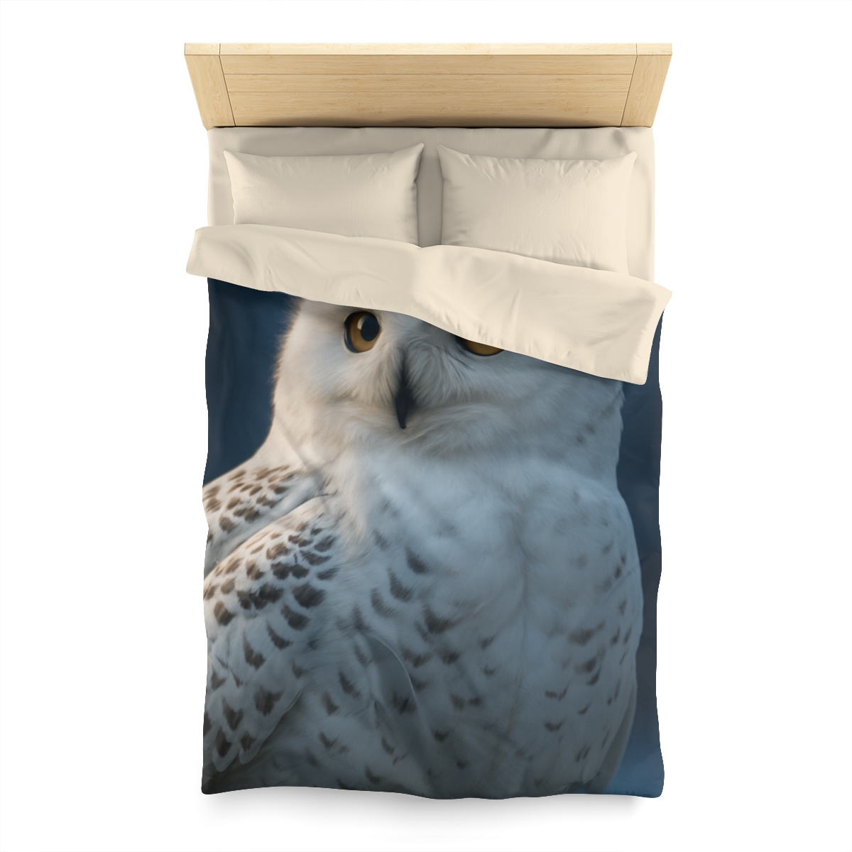 Midnight Watch Snowy Owl personalized bedding duvets
