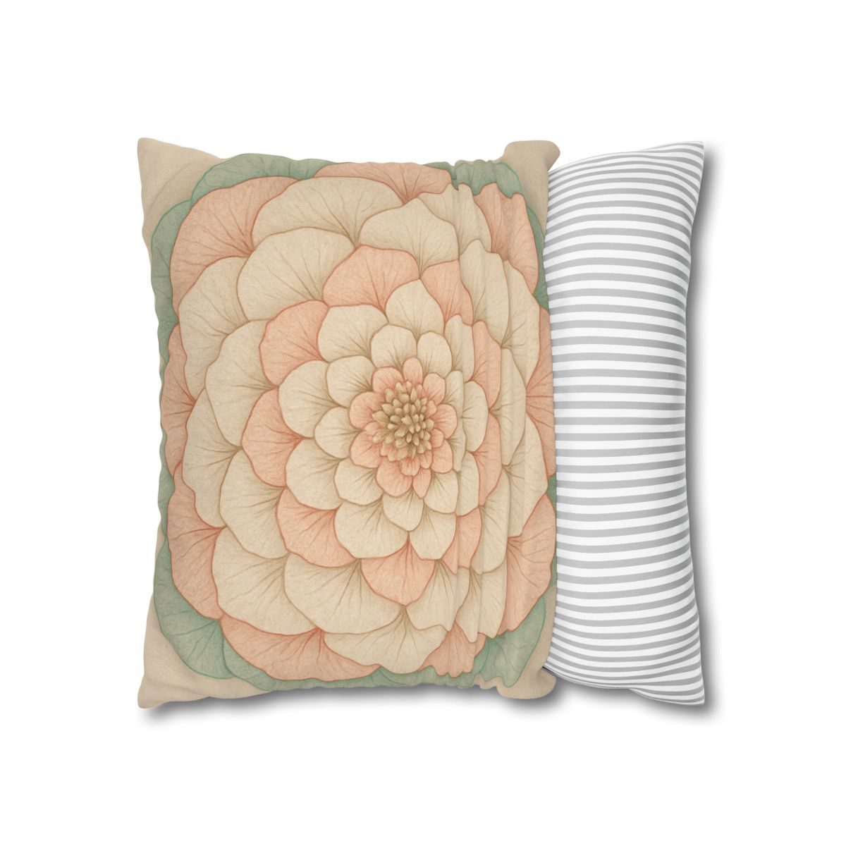 Petal Concentric Echoes soft cotton pillow cases