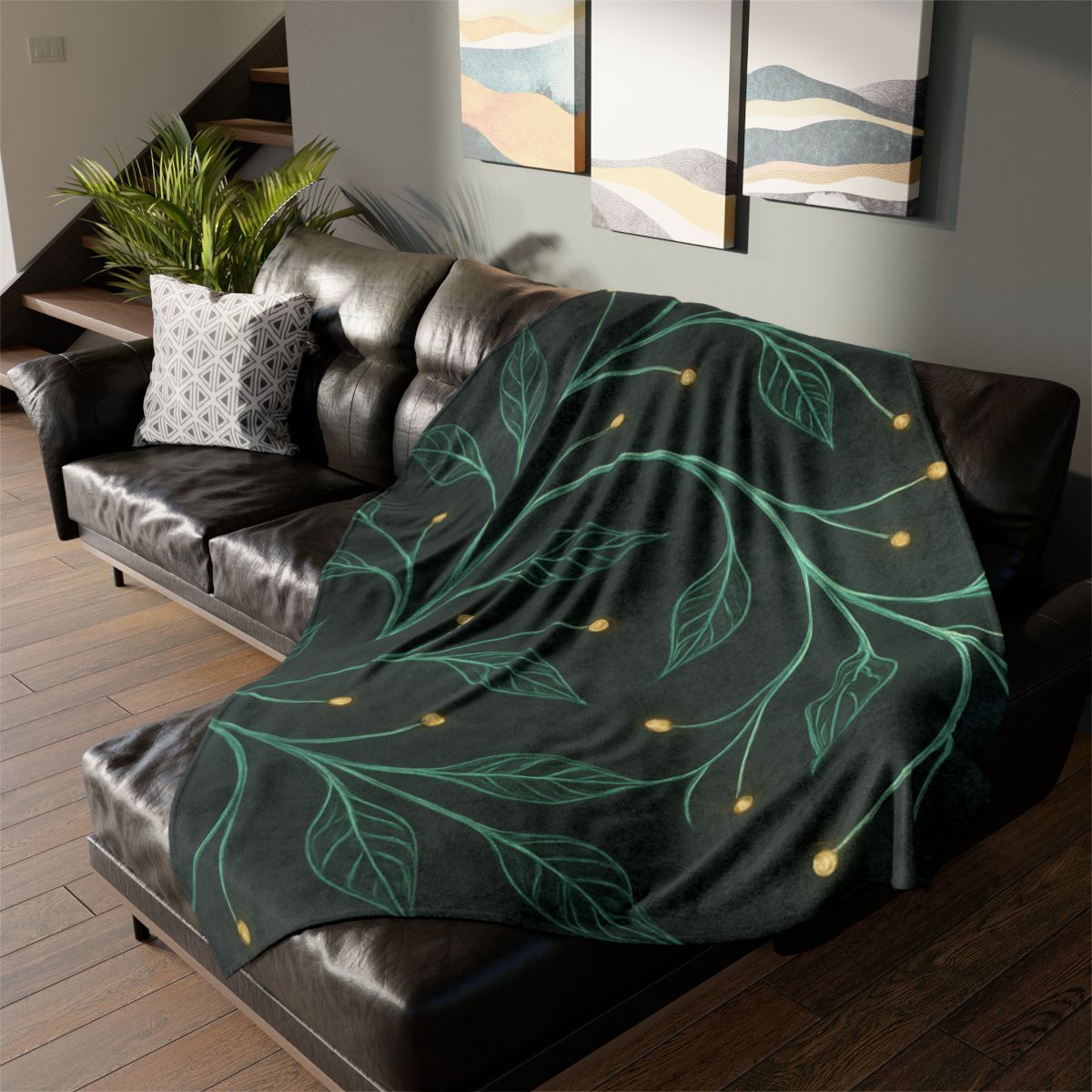 Vine Curl Circuitry personalized cozy blankets