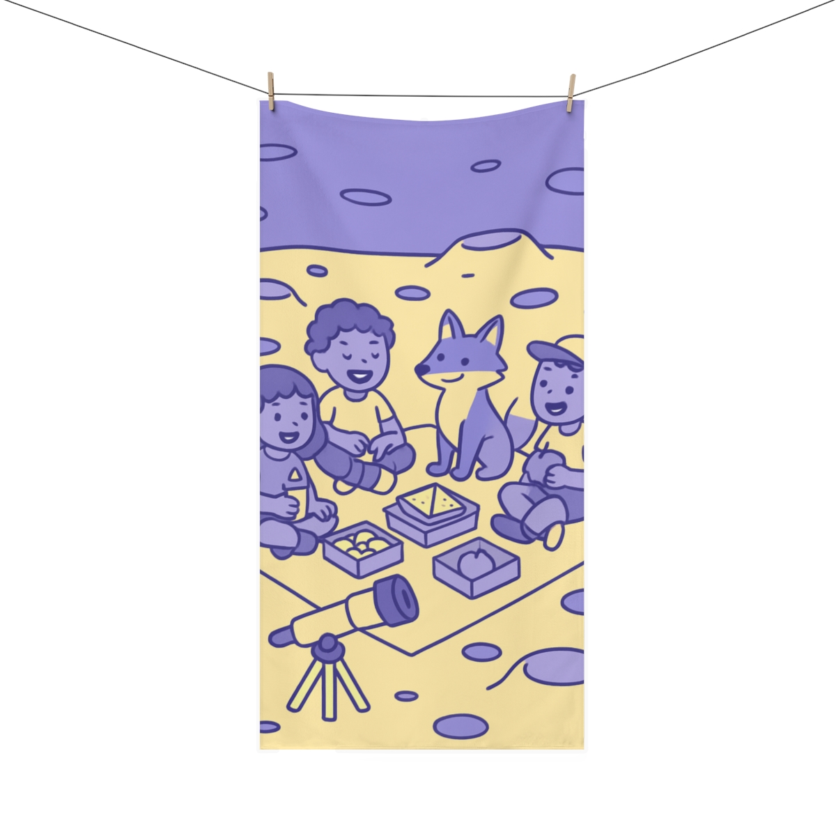 Moon Garden Picnic unique gift towels