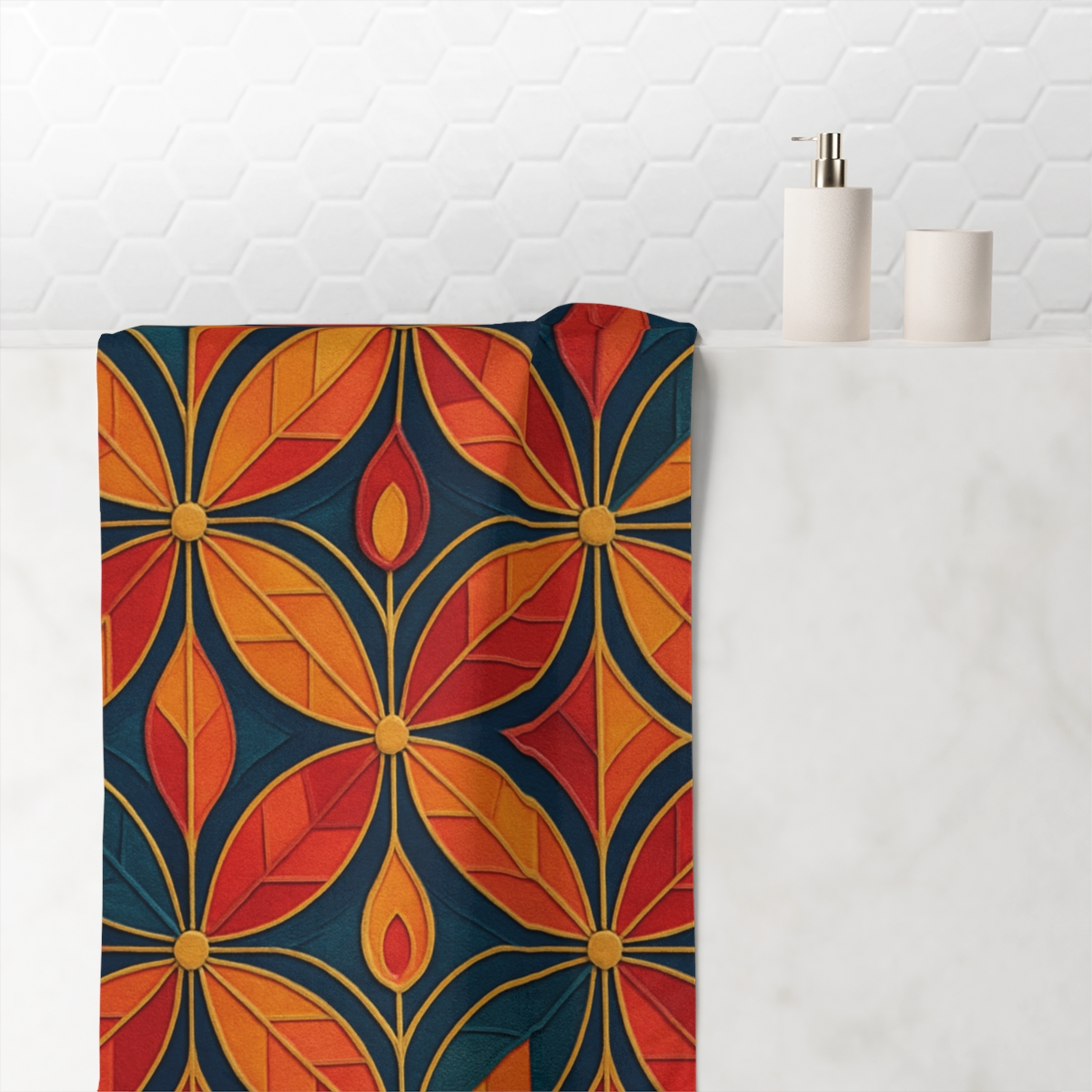 Petal Prism Lattice trendy hand towels