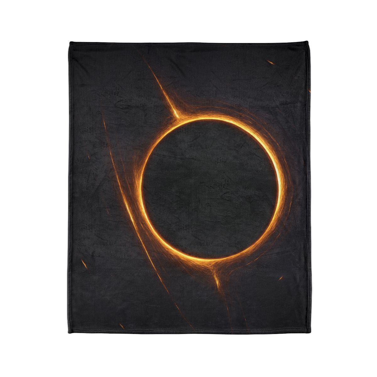Black Hole Silhouette personalized cozy blankets
