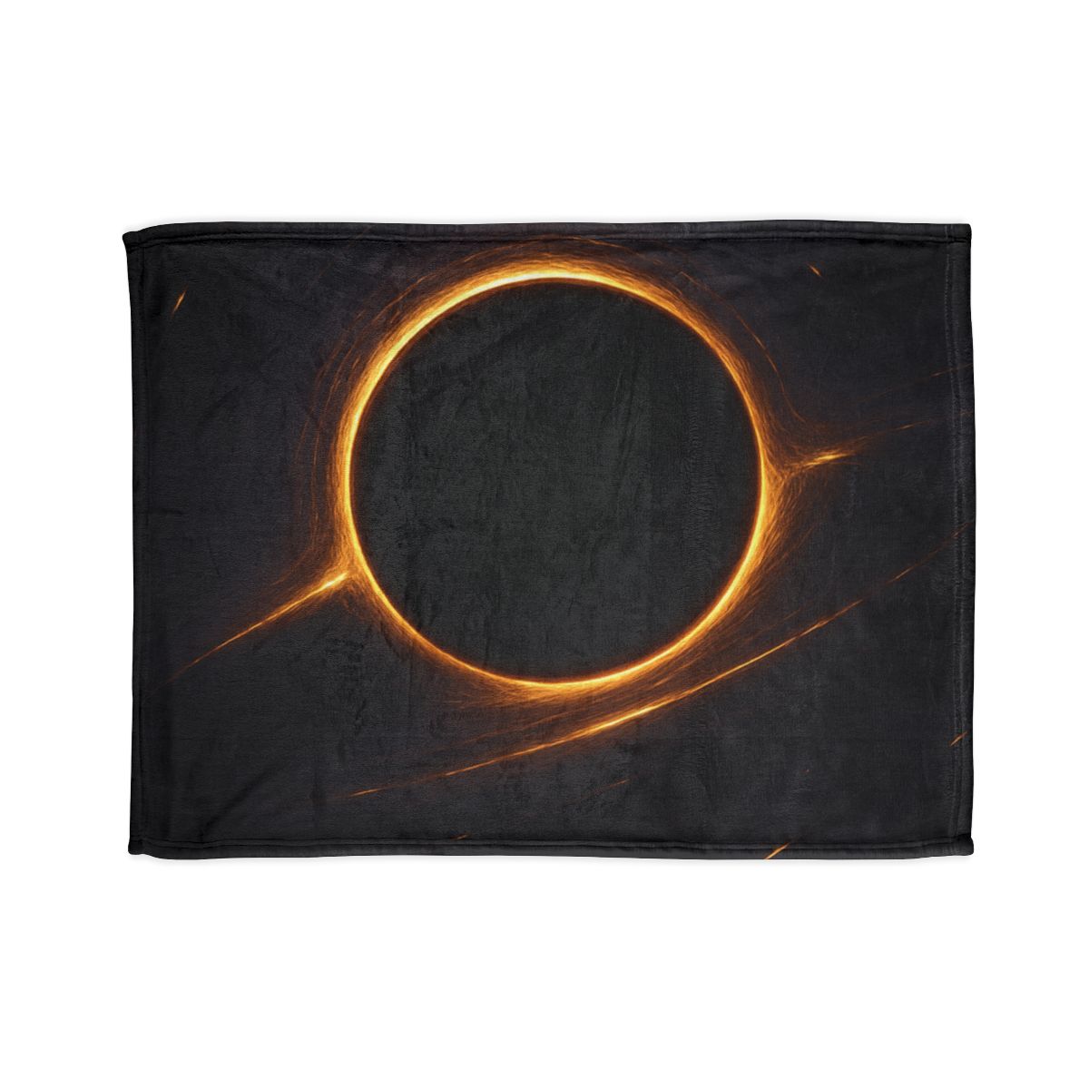 Black Hole Silhouette personalized cozy blankets
