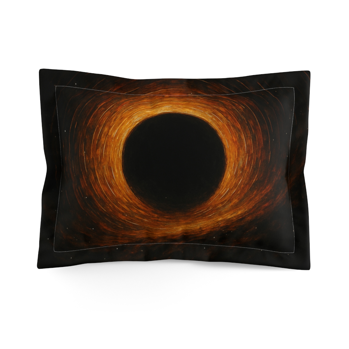 Black Hole Silhouette Mosaic designer printed pillows
