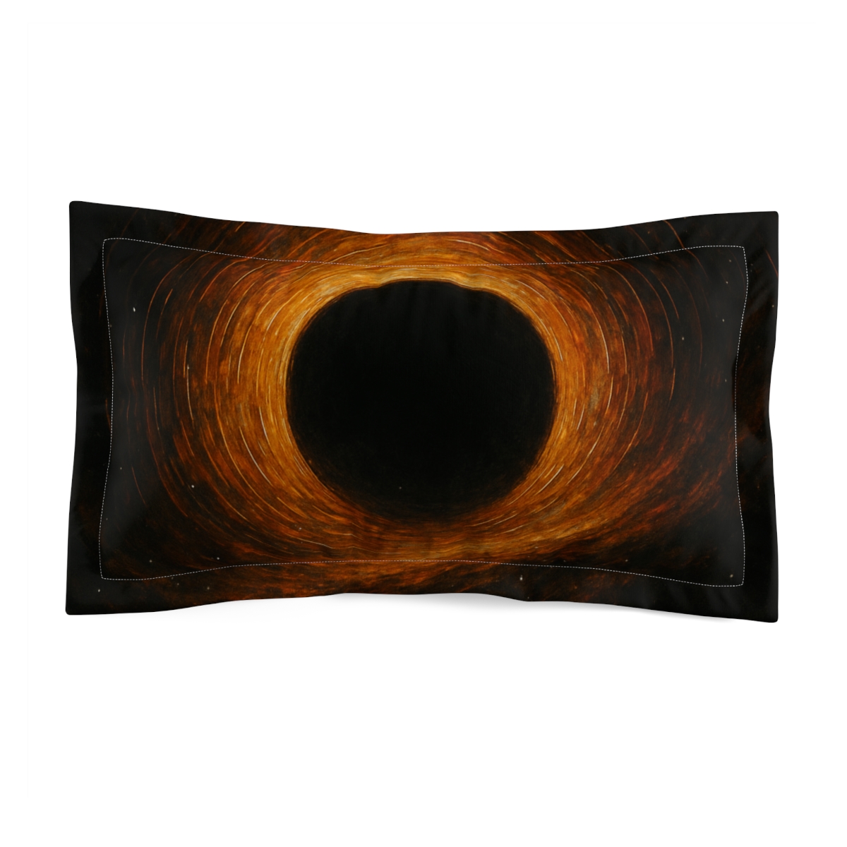 Black Hole Silhouette Mosaic designer printed pillows