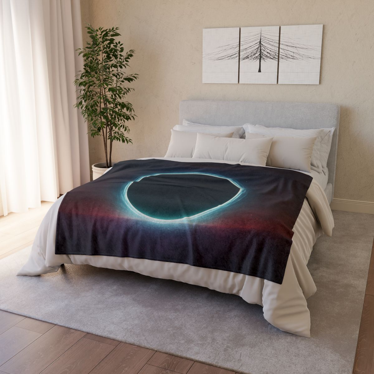 Black Horizon Silhouette stylish throw blankets