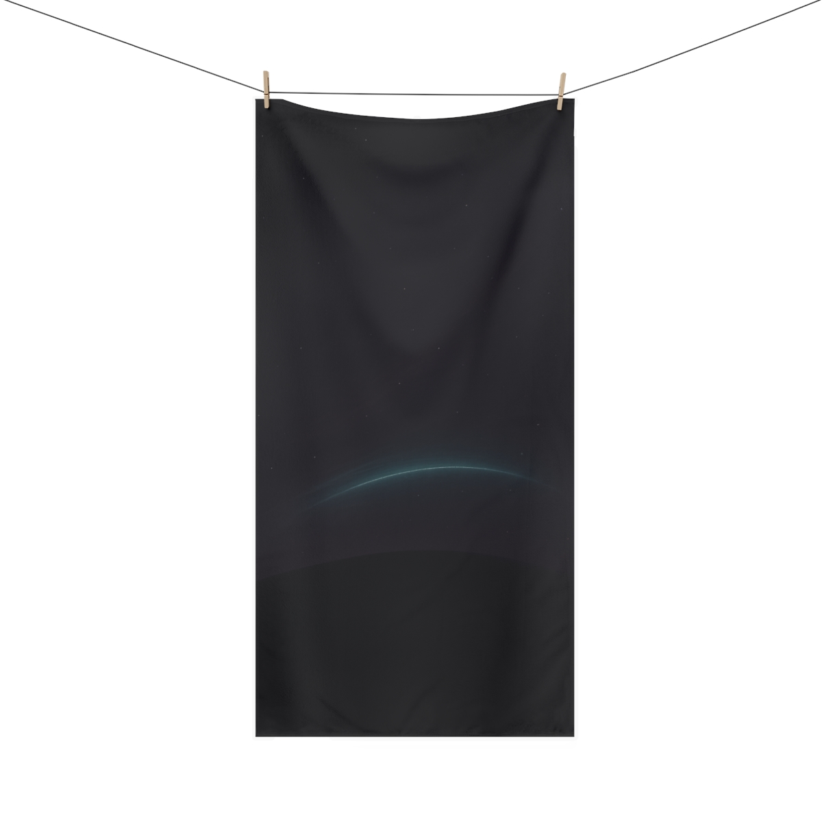 Black Horizon Veil personalized bath towels