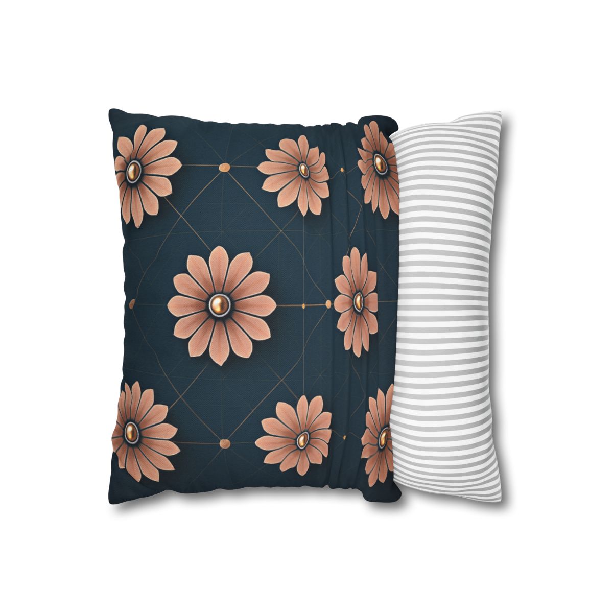 Blossom Orbit Grid designer print pillow cases
