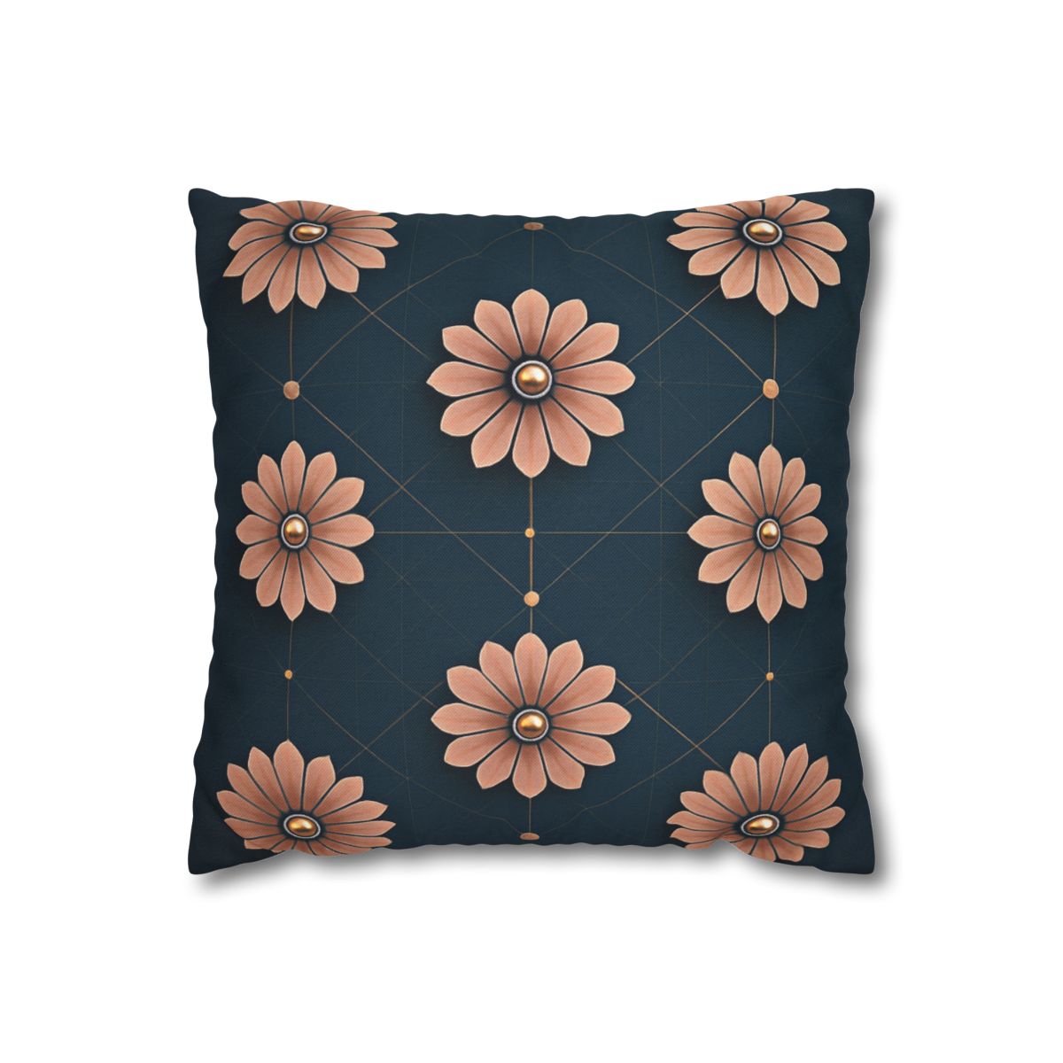 Blossom Orbit Grid designer print pillow cases