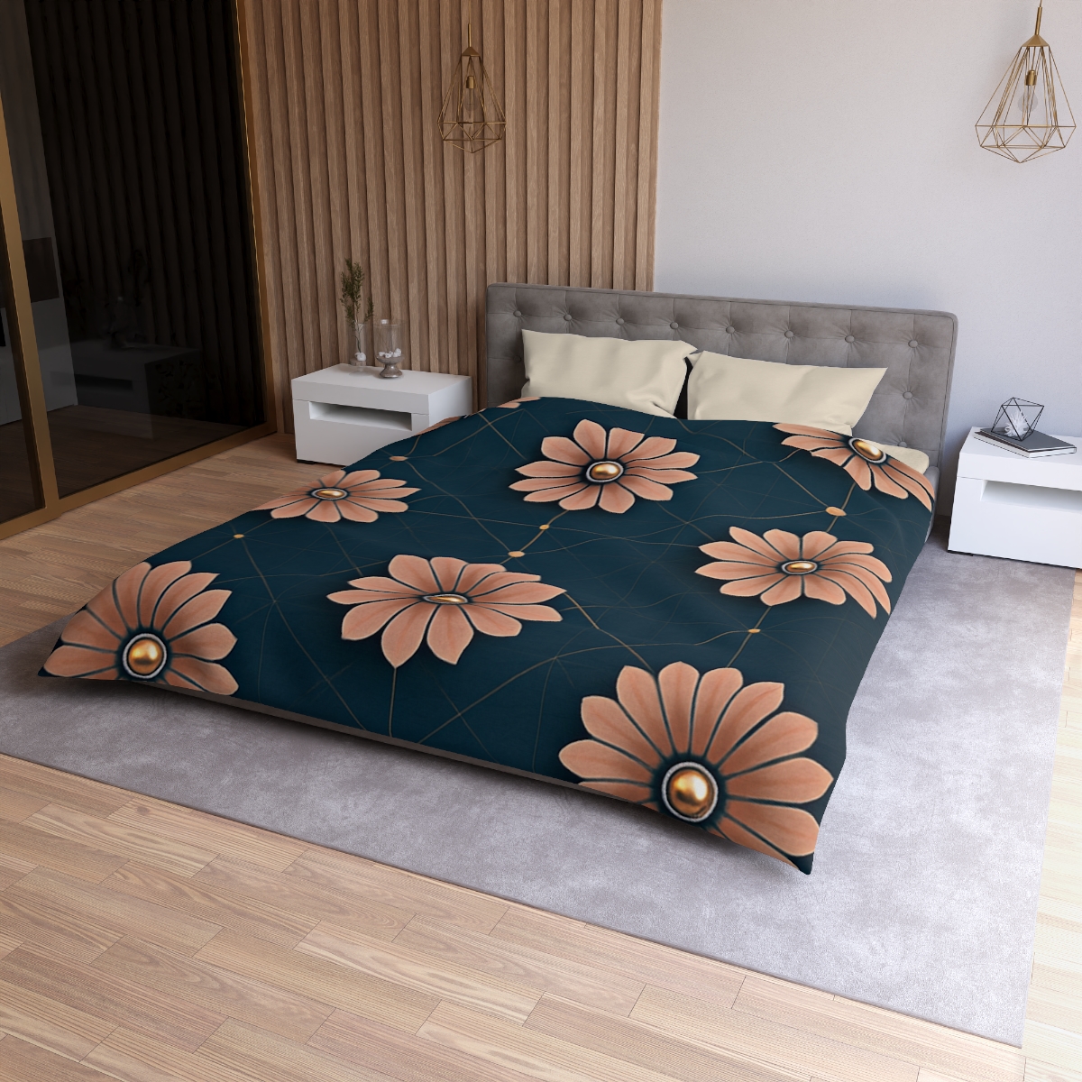 Blossom Orbit Grid trendy bedroom duvets