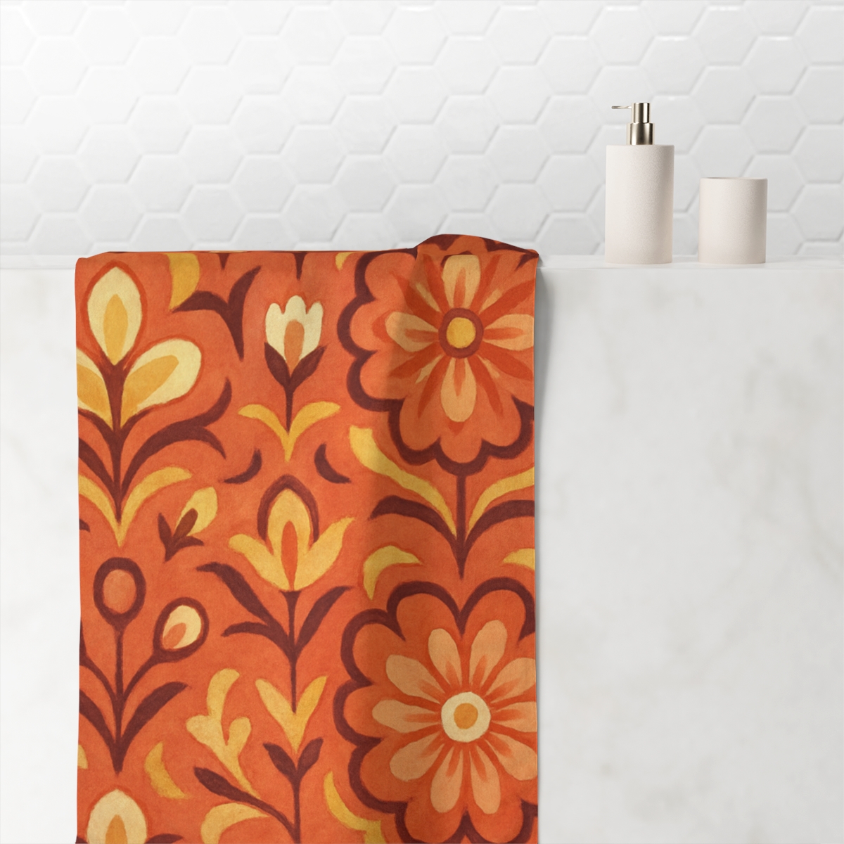 Blossom Tessellation Medallions trendy hand towels