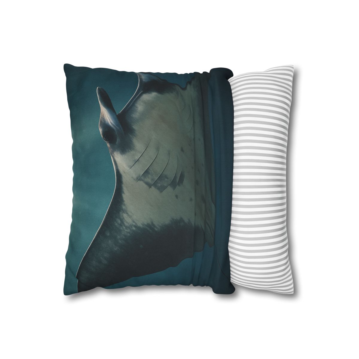Blue Halo Giant Manta Ray comfortable bedding pillow covers
