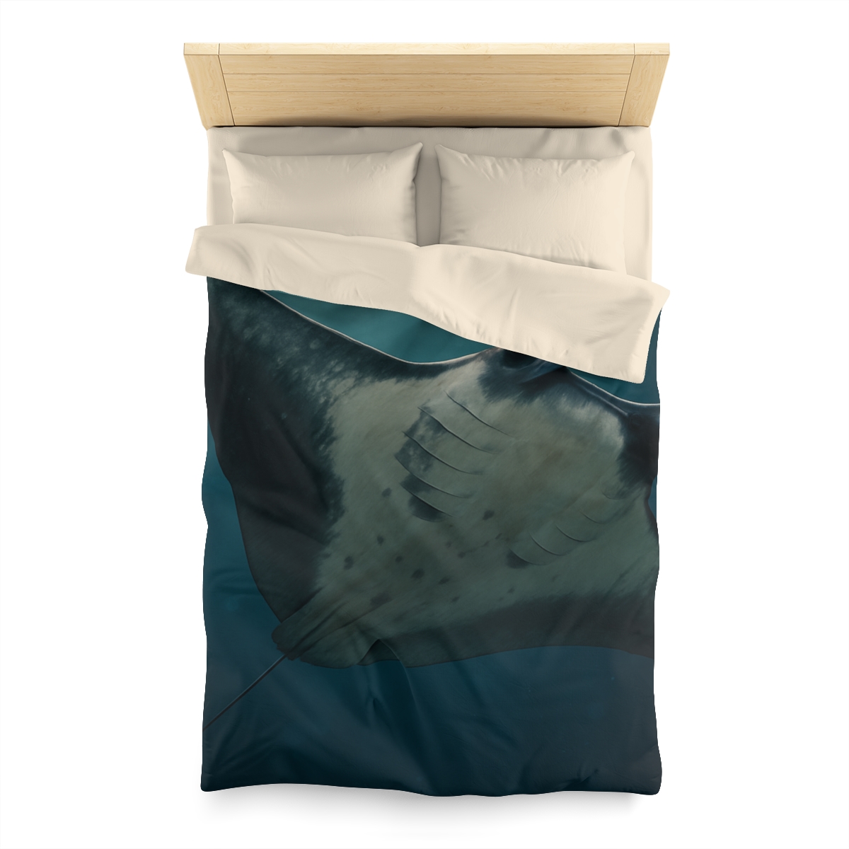 Blue Halo Giant Manta Ray trendy bedroom duvets