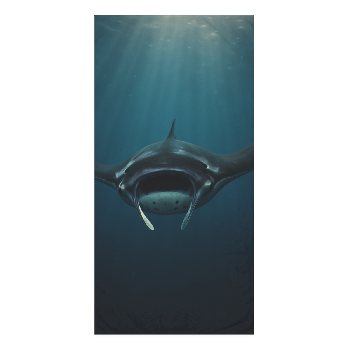 Blue Wing Manta Ray unique gift towels