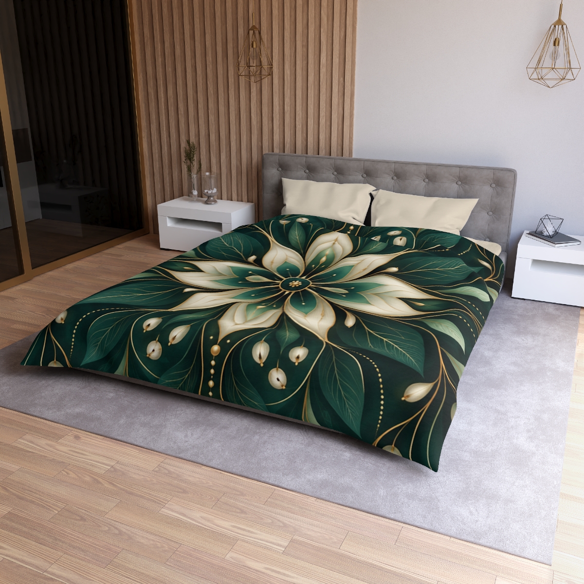 Botanical Cipher Bloom trendy bedroom duvets [AI-76483a37-347611a70199]