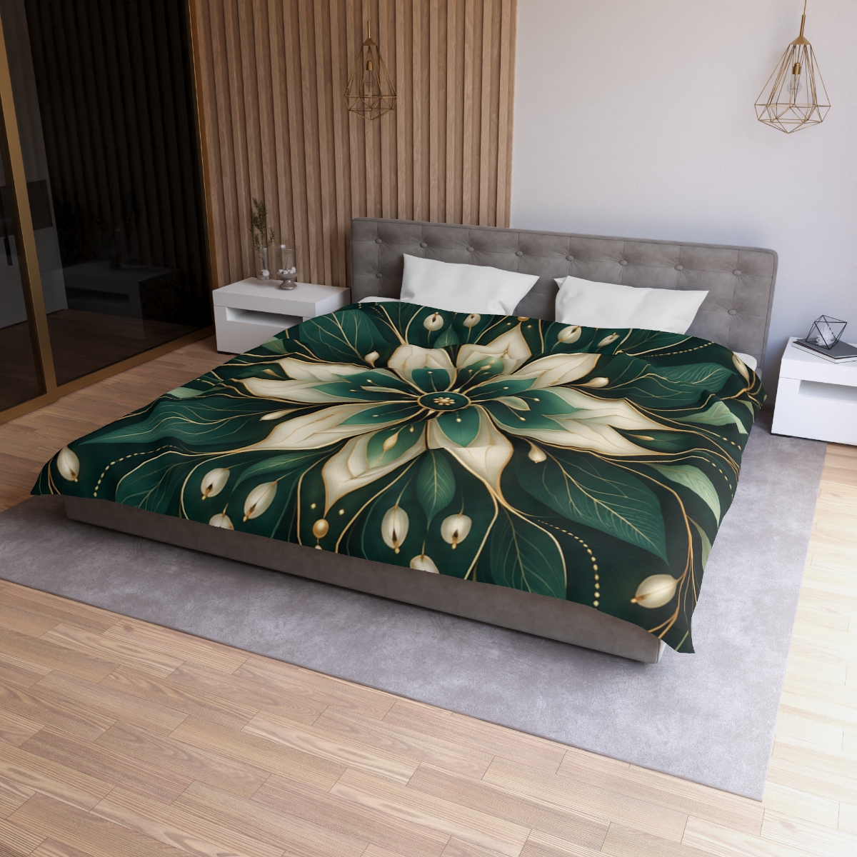 Botanical Cipher Bloom trendy bedroom duvets [AI-76483a37-0a9aa74325ae]