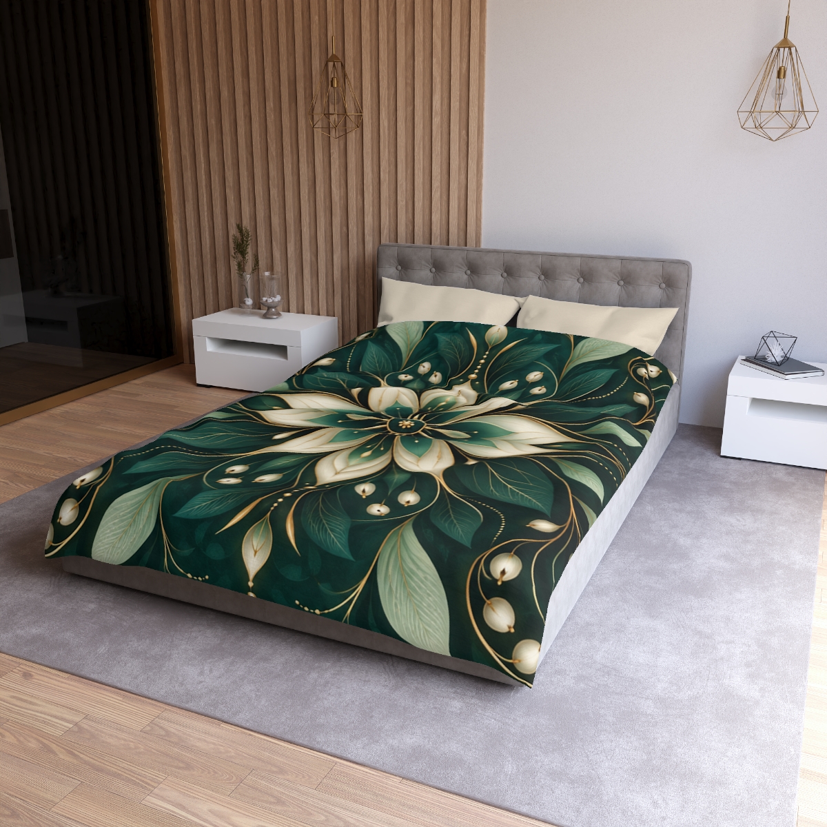Botanical Cipher Bloom trendy bedroom duvets [AI-76483a37-3071ec131a68]