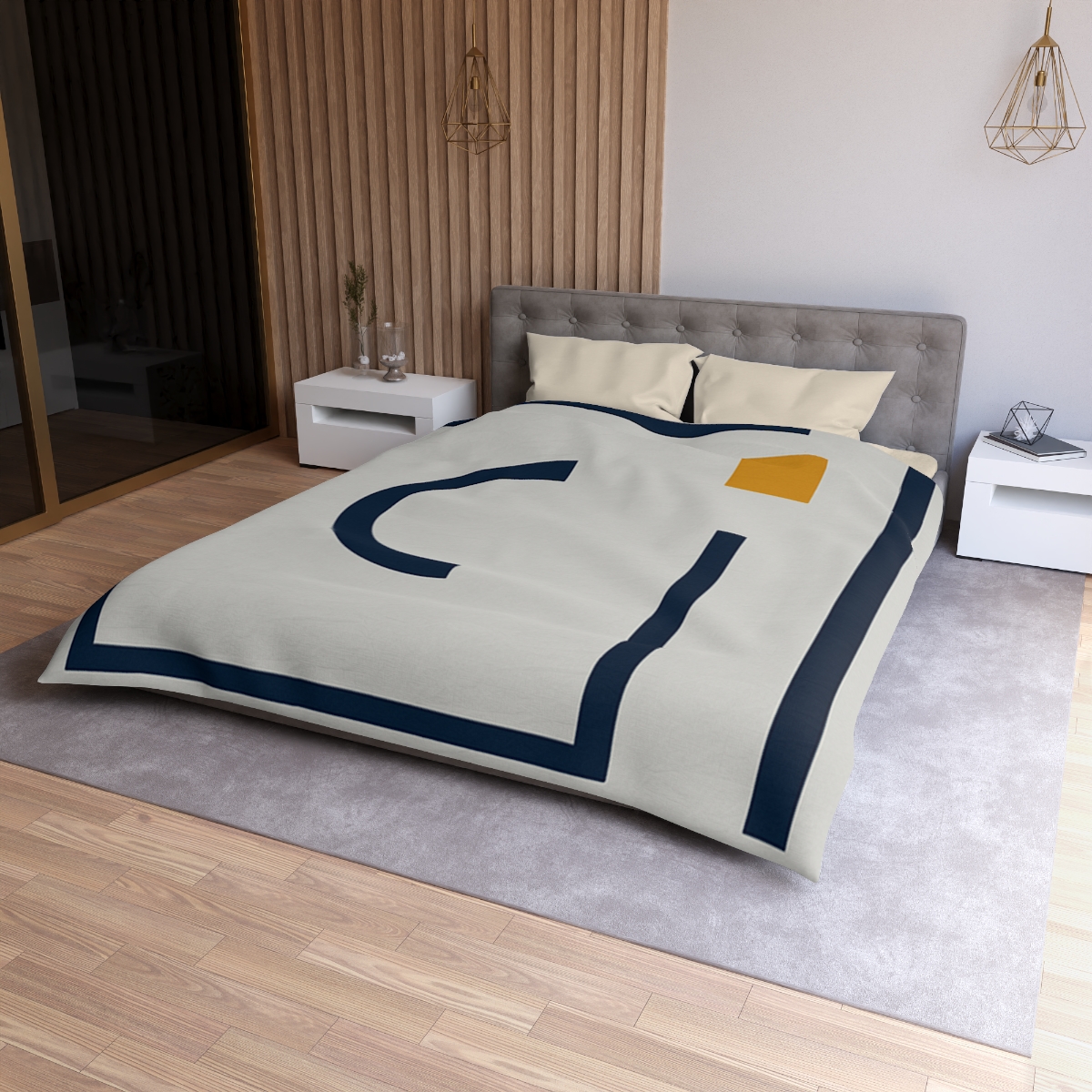 Broken Frame With Floating Arc custom duvets