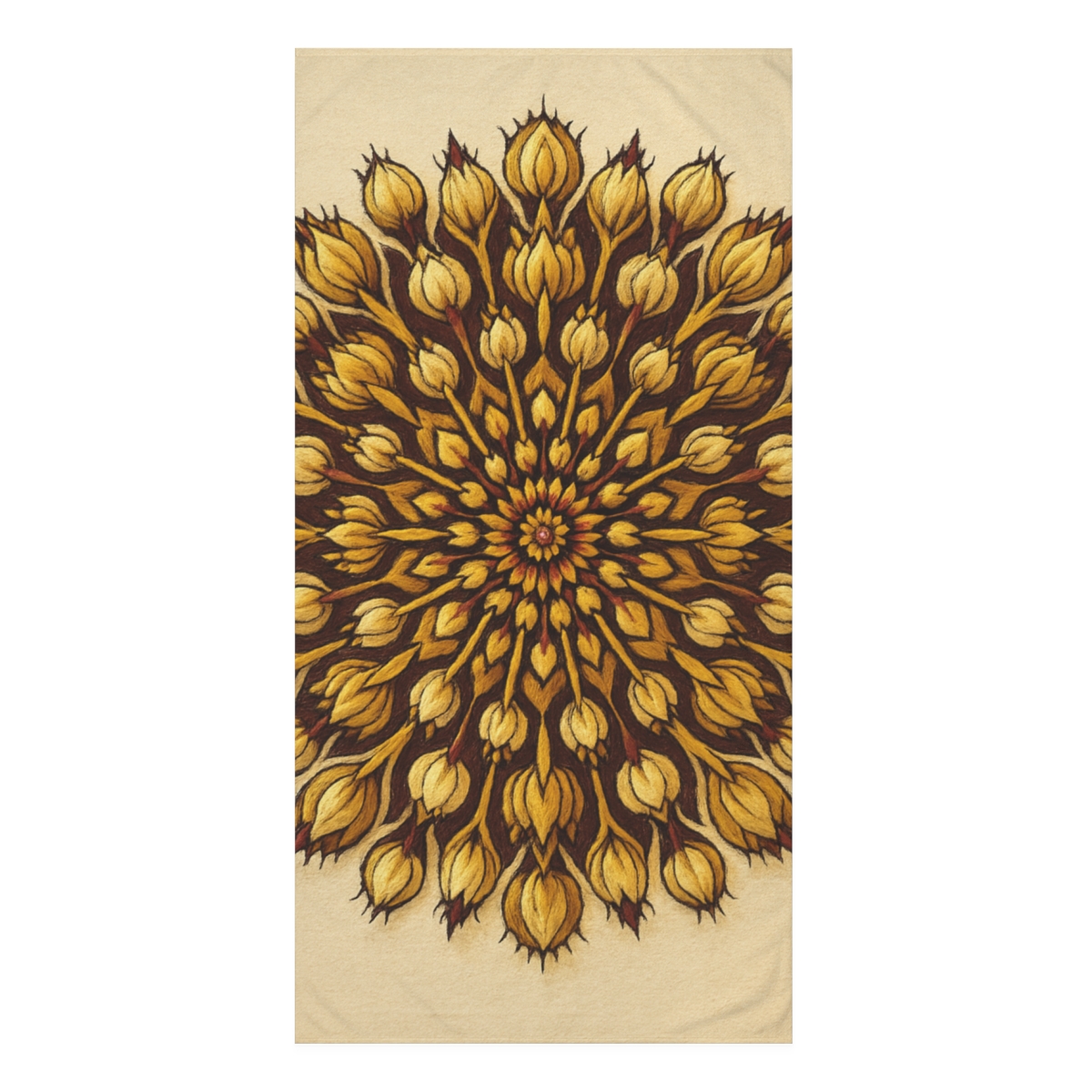 Bud Burst Radial Tapestry personalized bath towels