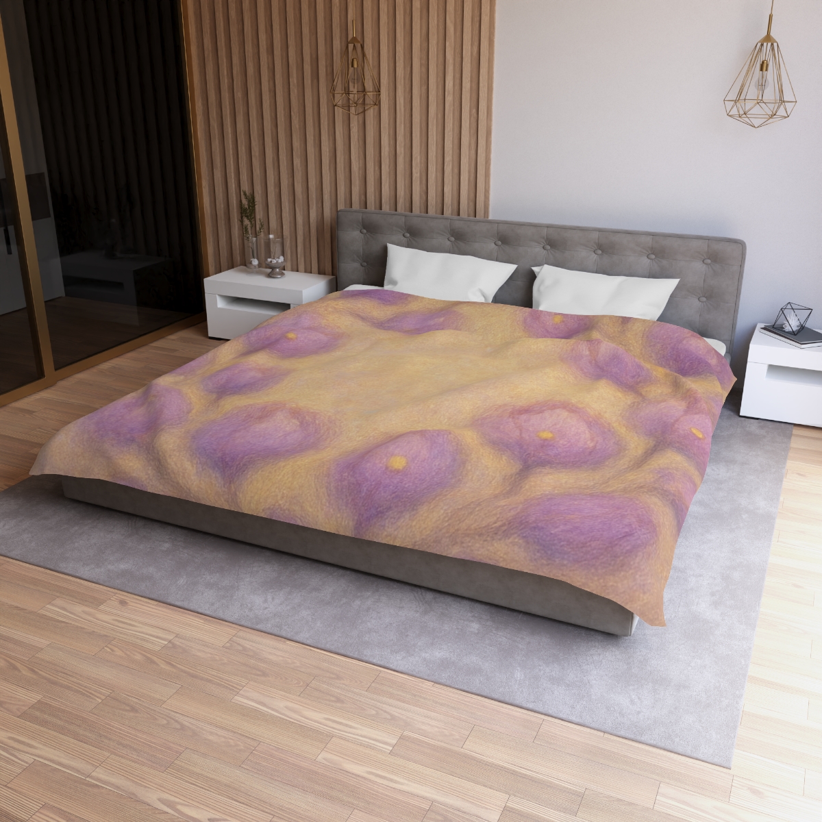 Bud Cluster Halo designer printed duvets