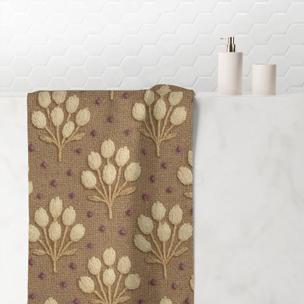 Bud Cluster Tapestry soft cotton towels