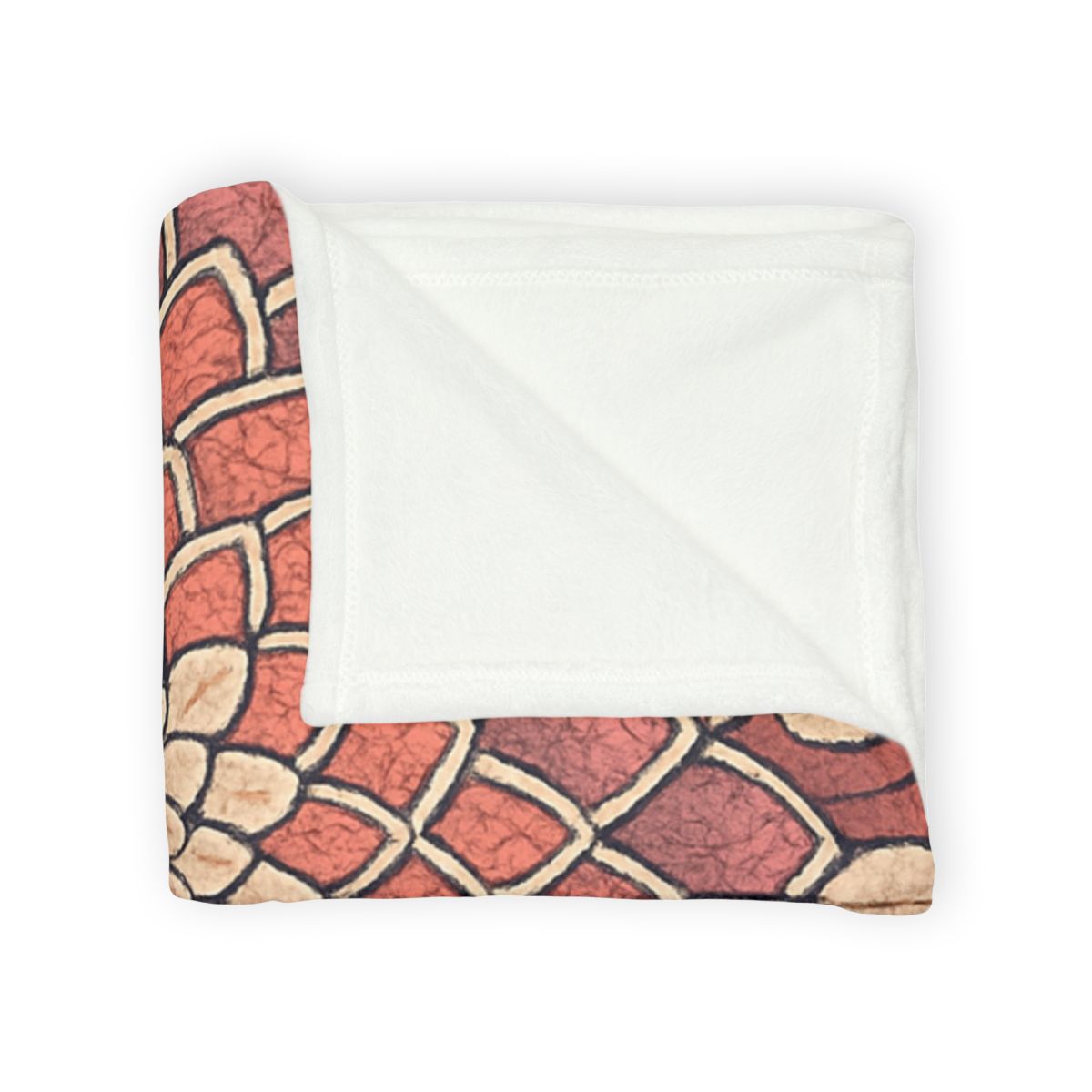 Bud Mosaic Fractal Bloom stylish throw blankets