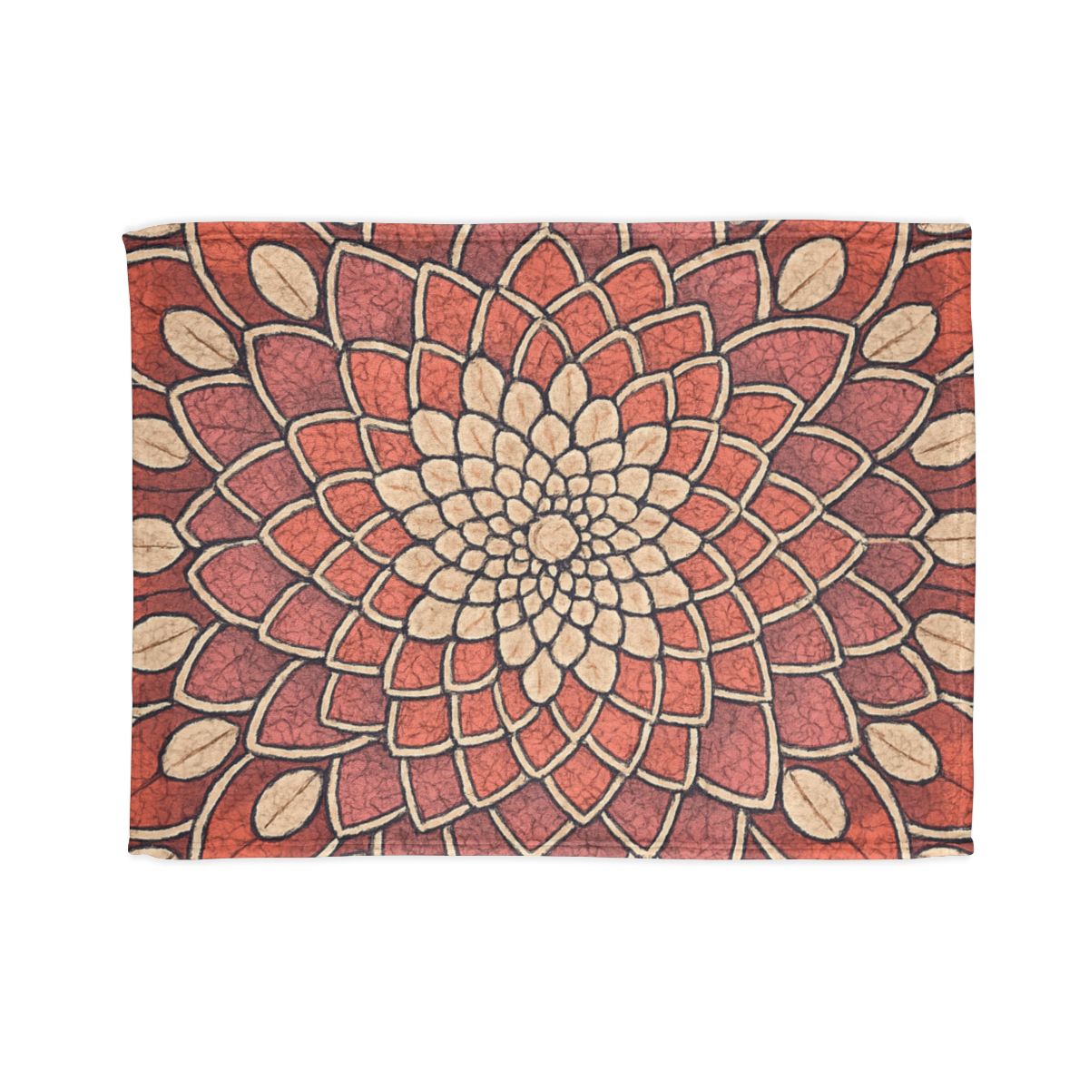 Bud Mosaic Fractal Bloom stylish throw blankets
