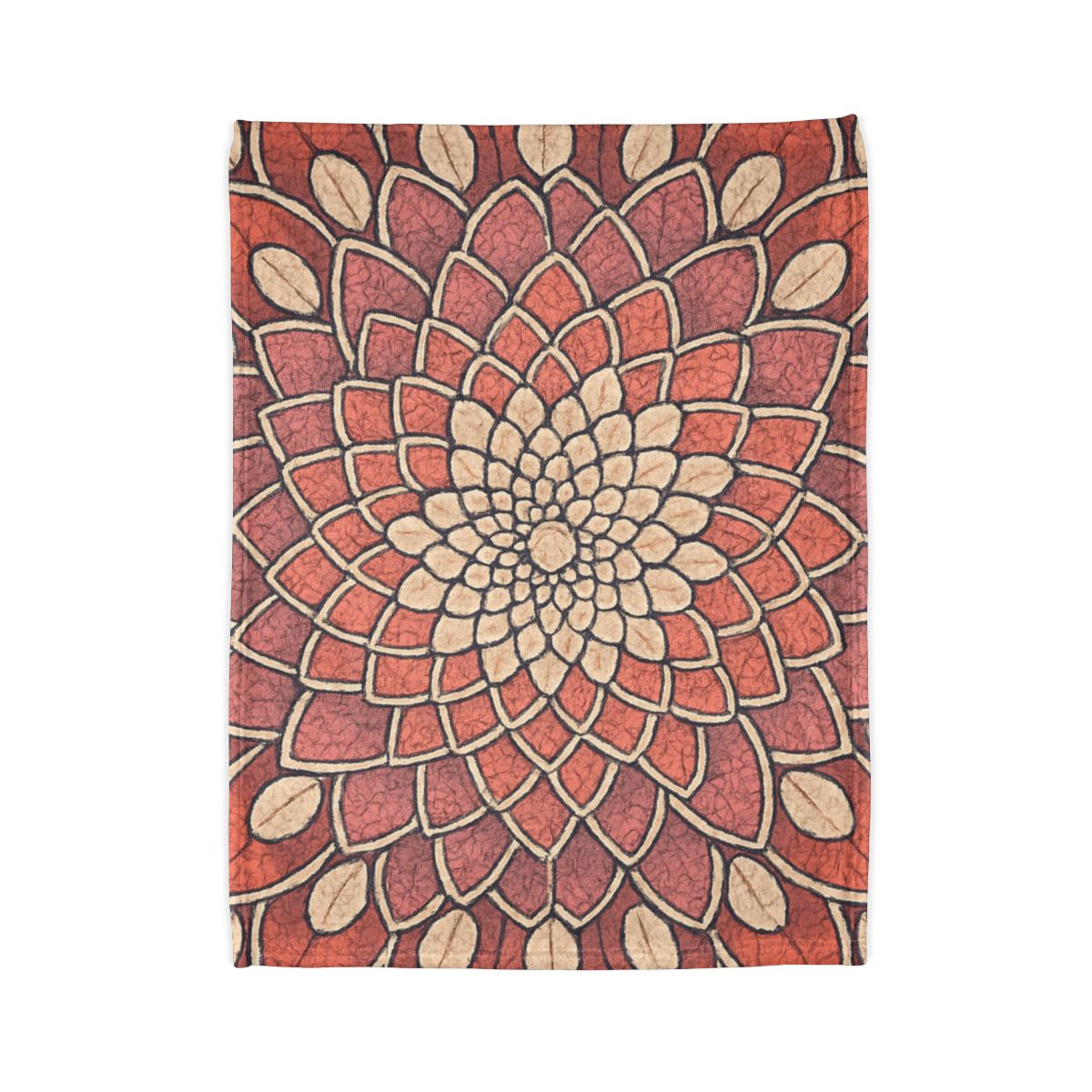 Bud Mosaic Fractal Bloom stylish throw blankets