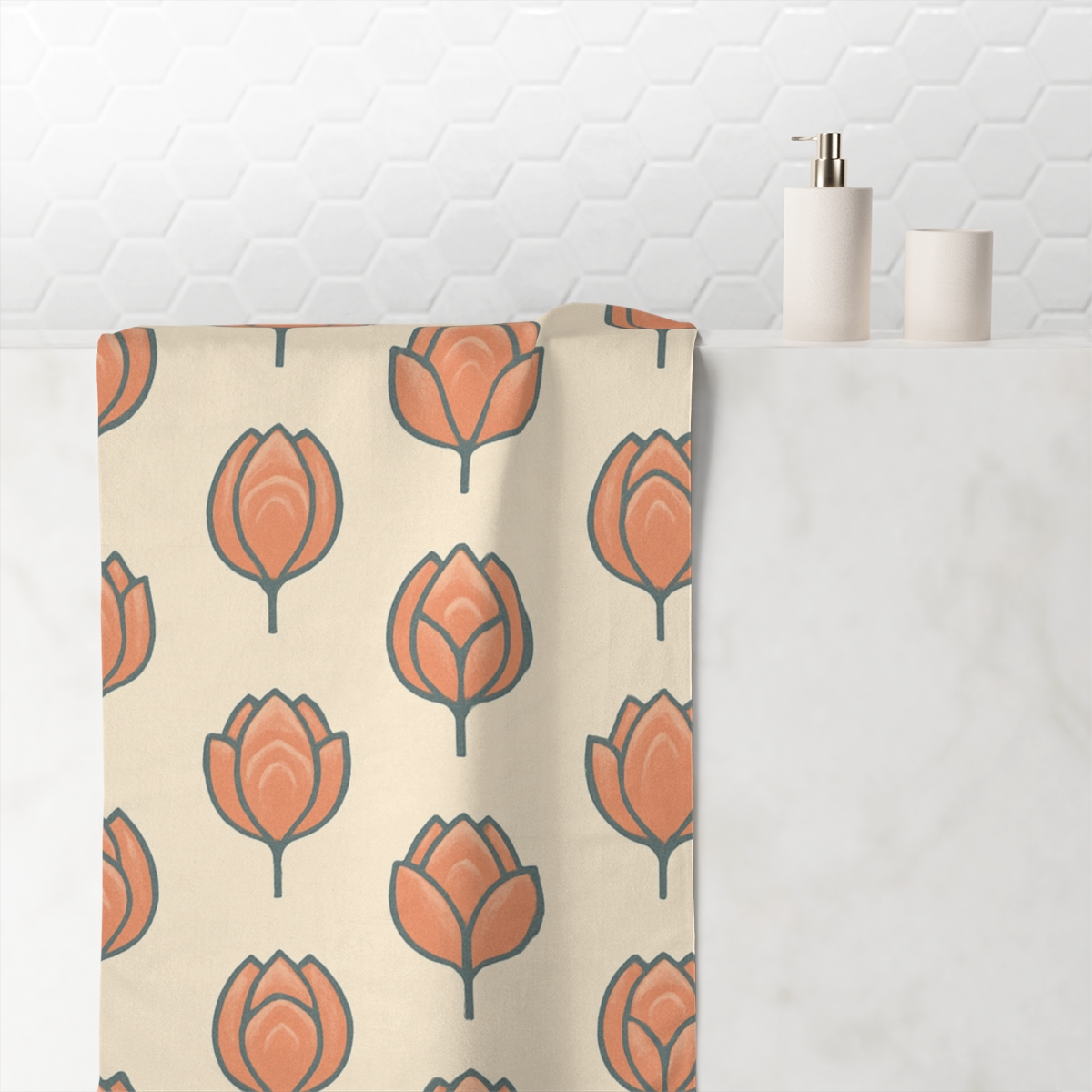 Bud Ornament Array unique gift towels