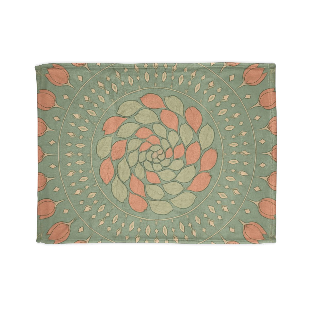 Bud Spiral Mandala custom blankets