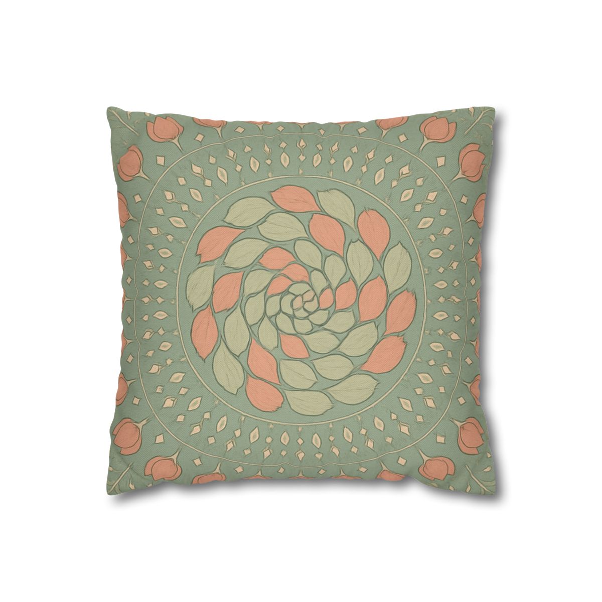 Bud Spiral Mandala designer print pillow cases