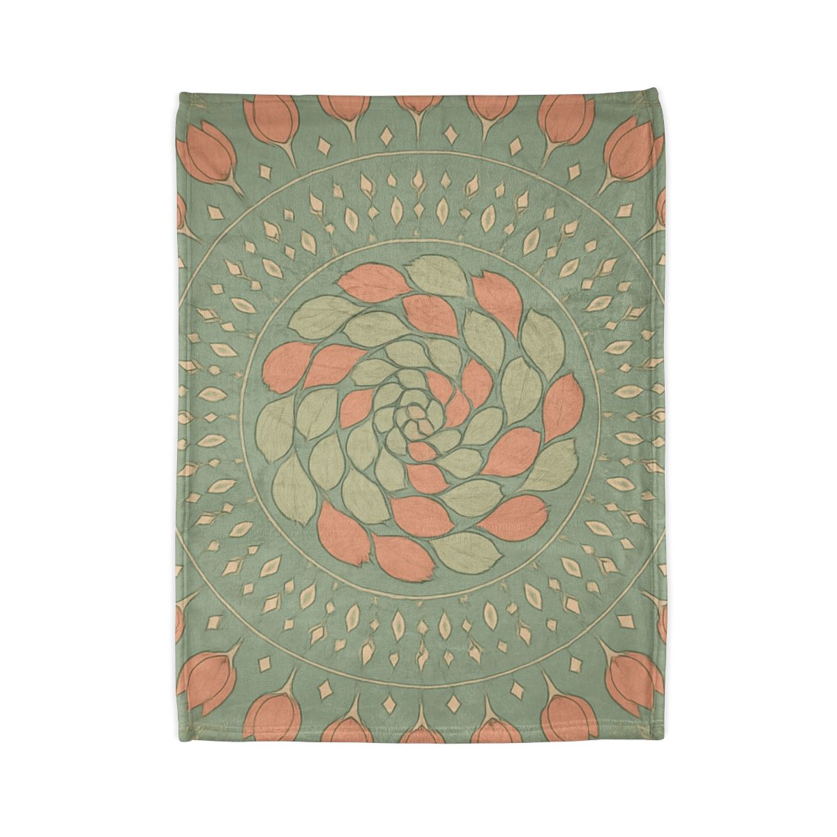 Bud Spiral Mandala custom blankets