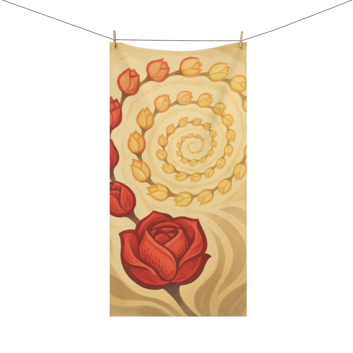 Bud Spiral Rhythm personalized bath towels