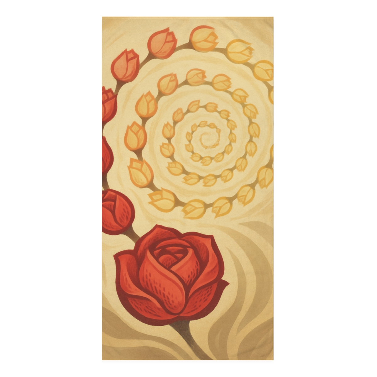 Bud Spiral Rhythm personalized bath towels