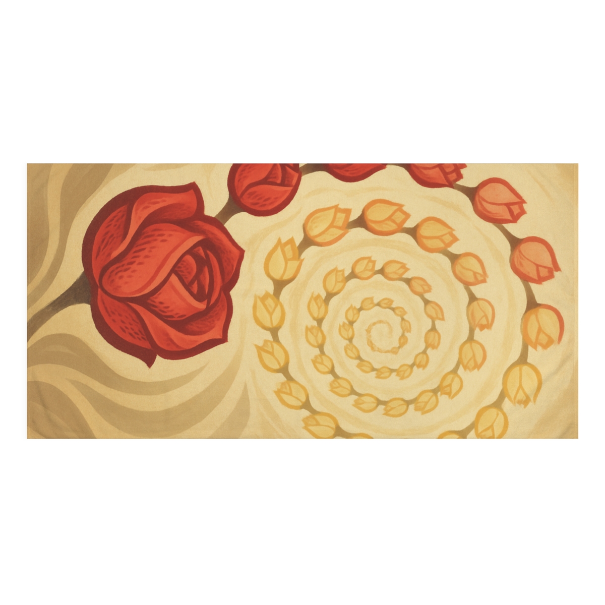 Bud Spiral Rhythm personalized bath towels
