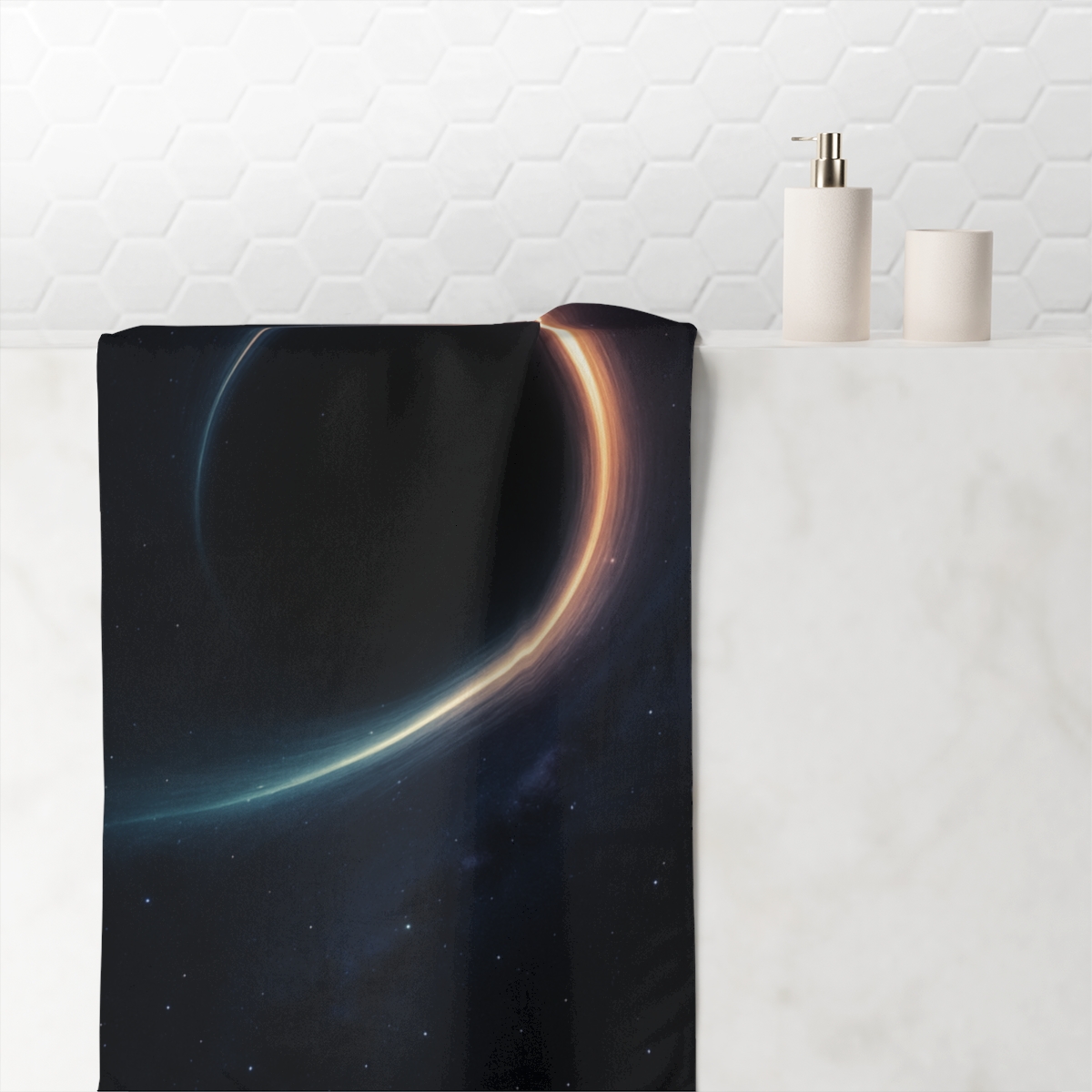 Gravitational Lens Prism Veil trendy hand towels