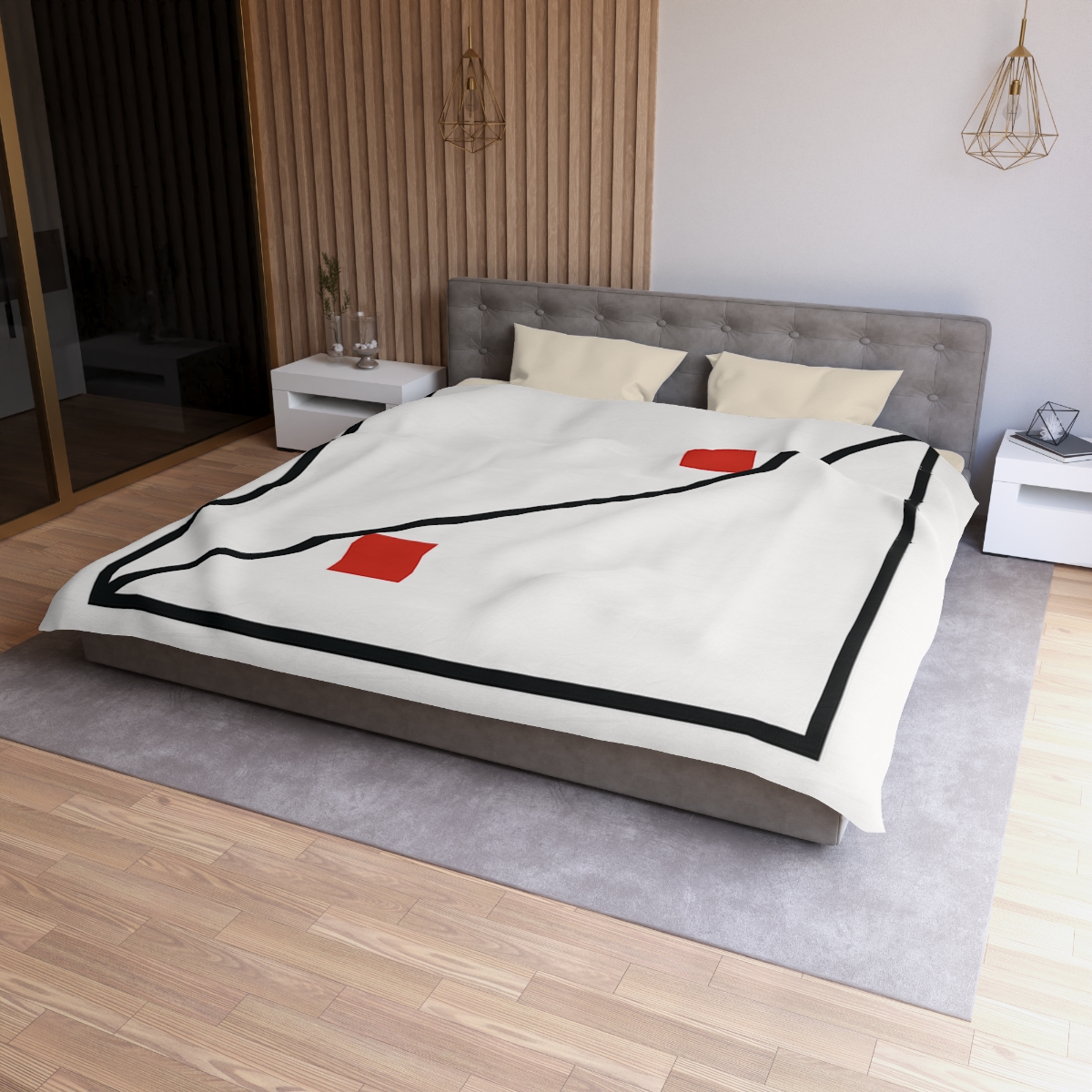 Diagonal Frame Split soft comforter duvets