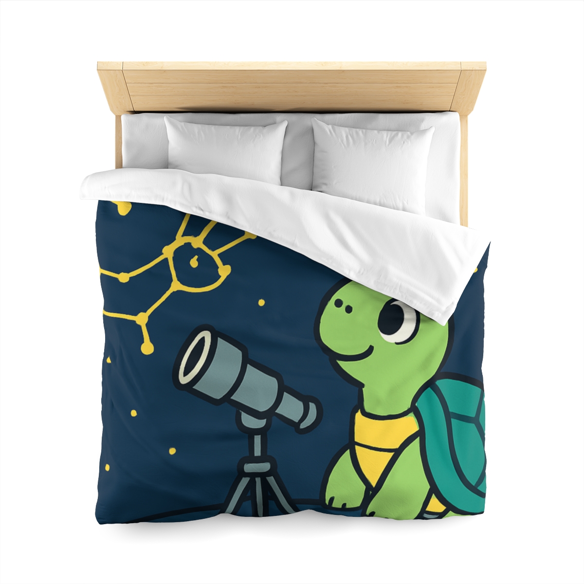 Stargazing Space Turtle stylish duvet covers