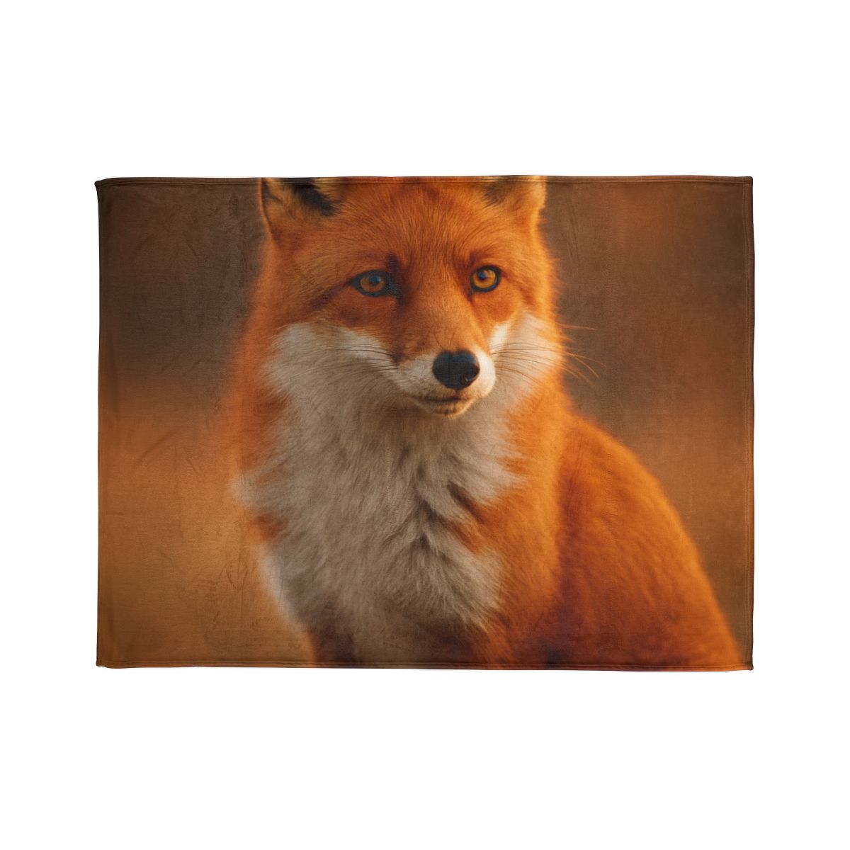 Crimson Whisper Red Fox personalized cozy blankets