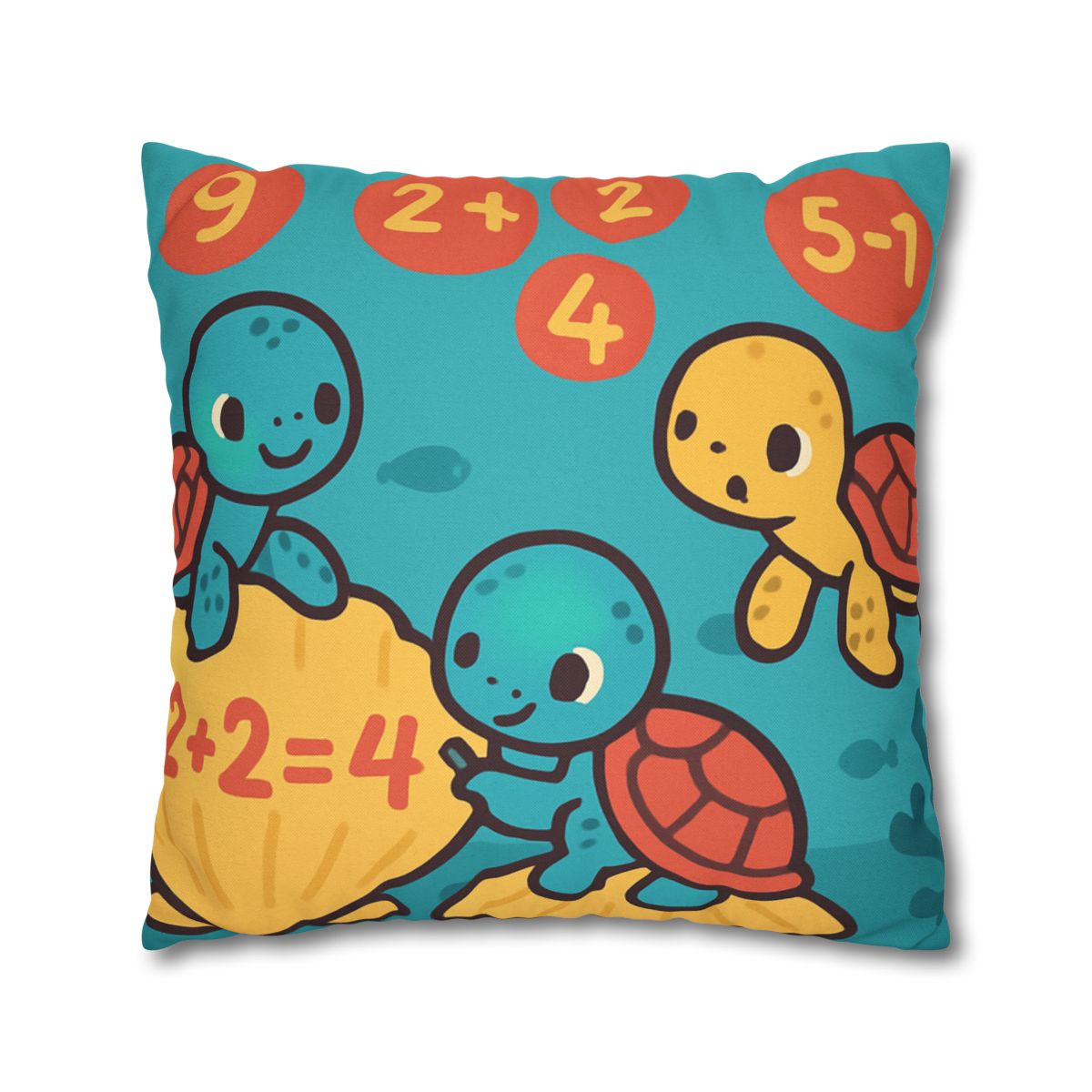Coral Reef Math Turtles personalized pillow covers